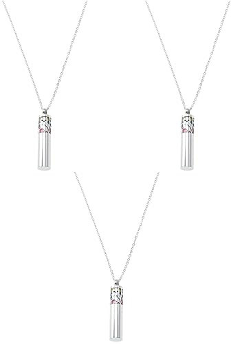NTALJC Collana a Sospensione a 3 camere con Solido medilon diffusore 8 Collana alla Moda di Ricarica per lei