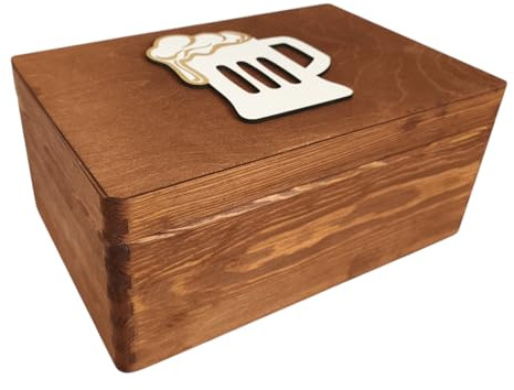 GoodFreshDecor Holzkiste - Holzbox mit Deckel - 30x20x14 cm - Holzbox - Kiefernholz Tannenholz - Braun Geburtstag