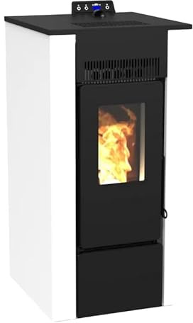 Pack Poêle à granules étanche LVZ ALEXA 11 + Kit Conduit sortie Ventouse - Blanc
