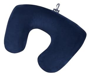 Samsonite TA Revolution – Reversibles Nackenkissen, Reisekissen, Druckentlastend & Komfortabel, Für Flugzeug, Auto & Reisen, Blau (Midnight Blue)