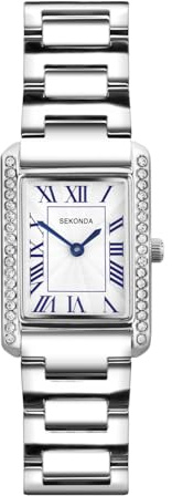Sekonda Colette Damen-Armbanduhr, 22 mm, Quarzuhrwerk, mit analoger Anzeige und silbernem Armband