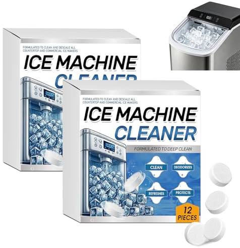 24 Stück Ice Machine Cleaner, Eiswürfelmaschine Reiniger Durchmesser 1.6cm | Effektive Reinigung EiswüRfelmaschine Reiniger für VerläNgern Sie Die Lebensdauer Ihrer Eismaschine für Zuhause und Gewerbe