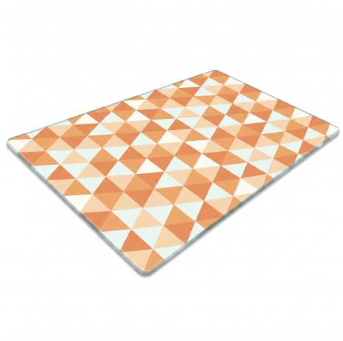 Chopping Board-Catering Cutting Set-Kitchen Board-Glass Worktop Savers-Sink Chopping Board-Large-Worktop Protectors Heat Resistant-Marble Effect Grey (Design 21, 40 x 30 cm (Pack of 1))