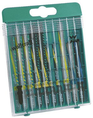 Wolfcraft 1 Jigsaw Blade Box Assorted Set of 10