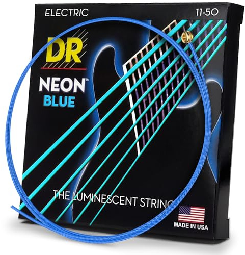 DR Strings Hi-Def Neon Blue Electric Heavy