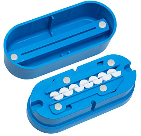 Multiple Pill Splitter. Original Patented Design, with Accurate Pill Alignment, Sturdy Cutting Blade and Blade Guard, for Splitting and Quartering Round or Oblong Pills.US Patent No. 9,827,165.