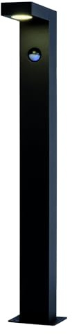 LUCIDE Texas-IR - Bollard Light - LED - 1x7W 3000K - IP54 - Motion & Day/Night Sensor (deactivatable) - Anthracite