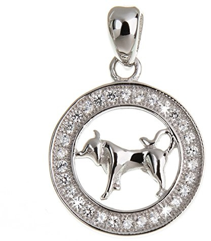 Silberketten Store Anhänger Sternzeichen Stier 925 Silber mit Zirkonia