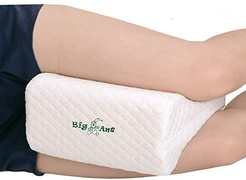 Big Ant Ortopédica Rodilla cojín para ciática Alivio – Mejor para Pierna, Espalda, y Rodilla - cuña de Espuma con Efecto Memoria Contour Pierna Almohada con Funda extraíble