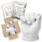 Lucky Hands Kinder Handabdruck Gipsabdruck | 1–6 Jahre | max. 5 Abdrücke | 450 g Abformpulver + 1.000 g Gießpulver | Komplettset 26-tlg. Zubehör Made in EU (Kinder Komplettset)