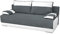 mb-moebel Couch mit Schlaffunktion und Bettkasten Schlafsofa 200cm Breit Gästebett Kindersofa Wohnzimmercouch Bettsofa 3 Sitzer Sofa Ausziehbar Sitzbank 196x92x85 cm Nisa (Dunkelgaru + Weiß)