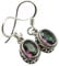 SilverStarJewel Massive Sterling Silber Oval Mystischer Topas tcw 2,0 Ohrringe 2,5 cm Damen Stein