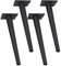 JIAOLUN123 4 Stück Möbelfüße Eisen Schwarz Möbelfüsse Konisch Schräg Möbelbeine Metall Füße für Möbel für Kaffeetisch Fernsehschrank Sofa Lehrstuhl Schrank Badezimmerschrank Ersatzkabinettfüße(38cm)