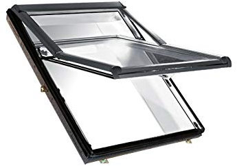 Roto Designo R75 K Dachfenster Hoch-Schwingfenster aus Kunststoff mit Eindeckrahmen (Eindeckrahmen: SNO, 114 x 140)