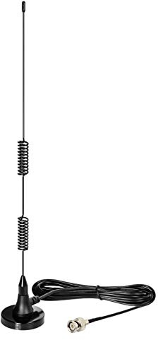 Bingfu - Antenna a base magnetica da 20 a 1300 MHz HF VHF UHF Radio a due vie BNC maschio compatibile con Uniden Bearcat Whistler Radio Shack