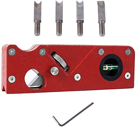 HOZOE Fasenhobel für Holz, Holzbearbeitung, Handhobel für schnelles Kantenhobeln und Bogen-Eckhobel, vier siaeArten von Fräsköpfen, Holzbearbeitungswerkzeuge für professionelle Holzarbeiter und