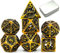 World of Dice Nidhöggr - Edel Würfel für alle Pen & Paper RPG, Metallwürfel mit Drachen, 7-teiliges Würfelset, inkl. Etui (mit Aluminium-Etui)