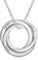 kaululu Damen Russische Ring Disc Halskette mit 3 Namen Gravur Edelstahl Anhänger Kette mit Gravur Personalisierter Schmuck Familie Kette