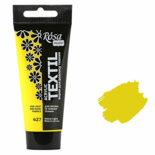 7 Artists Pintura Textil Pintura Para Tela Amarillo Claro 60 ml | Pintura Tela | Pinturas Para Telas Permanentes | Pintura Para Ropa | Pintura Textil Permanente y Lavable | Pintura De Tela