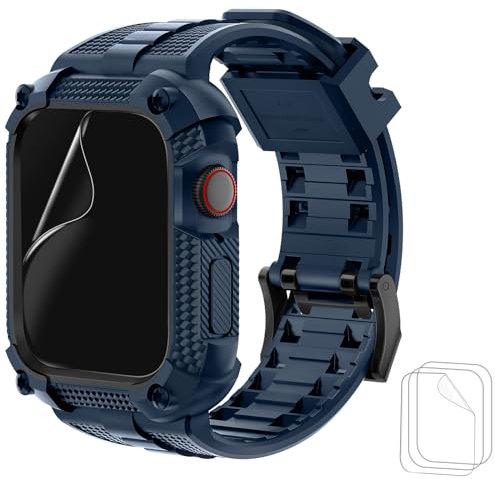 Wristitani kompatibel mit Apple Watch Armband 40mm 44mm 41mm 45mm 49mm Ultra Stoßfest Sport Wassserdicht Armband, Robuste Schutzhülle mit Displayschutz, Ersatzarmband für iWatch Serie 9 8 7 Se 6 5 4