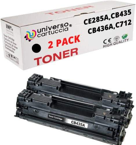 Universo Cartuccia® Toner ersetzt HP 85A CE285A für LaserJet Pro P1102 P1102W M1212NF M1132 M1217NFW M1132 M1212 M1130 P1100 M1136 M1210 M1210 MFP M113 4 M1134MFP (Schwarz, 2 Pack)