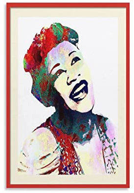 Shenywell Wanddeko Poster Ella Fitzgerald Kunst, Musik-Vintage, für Zuhause, Schlafzimmer, Wohnzimmer, Dekoration 40x50cm Kein Rahmen
