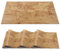 Platzset Tischset abwaschbar PVC Platzdeckchen rutschfest Tischuntersetzer Hitzebeständig Esstisch Deko für drinnen & draußen 30x45cm Weltkarte Braun 6-er Set