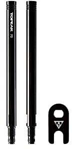 TOPEAK Unisex – Erwachsene Extender Ventilverlängerung, Schwarz, 70mm Extension