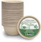 Terra Verde Disposable Bamboo Fibre Paper Dessert Bowls l 350ml Unbleached Natural Brown l Pack of 50 l Compostable Biodegradable Eco Friendly Extra Strong for Salad, Soup, Hot/Cold Food, Snacks
