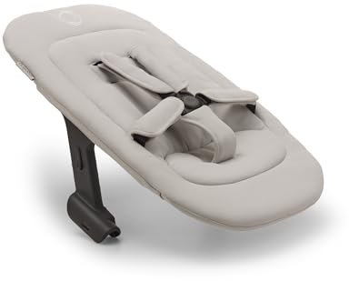 Bugaboo Giraffe Neugeborenen-Set für Bugaboo Giraffe Hochstuhl und Wippe, für Babys von 0 bis 6 Monate, mit Sicherheitsanzeigen und 5-Punkt-Gurt, ergonomisches Design, einfach zu reinigen, Weiß