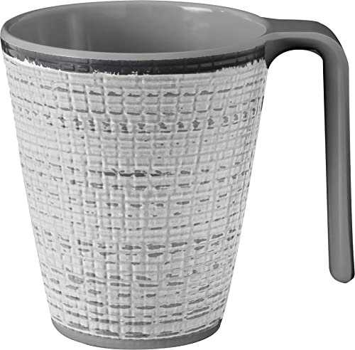 BRUNNER 0830035N.C7X Campingbecher mit Anti-Rutsch-Boden Tivoli Kollektion 30 cl Farbe Grau/Schwarz, Tasse aus strapazierfähigem Material, bruchsicher