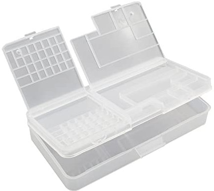 Cyrank Boîte de Rangement de Composants électroniques pour la réparation de téléphone, boîte à Outils de conteneurs de Composants Transparents rectangulaires en PP à Double Couche Polyvalente