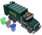 ibasenice Camion d'assainissement des ordures Jouets de Camion à ordures Jouets pour garçons Les Jouets d'enfants des modèles Jouet de Camion Poubelle pour garçons Jouet pour garçons Grande