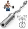 Olympic EZ Curl Langhantelstange, 119,4 cm, Krafttraining, EZ-Stange für Gewichtheben, Hüftstoß, Bizeps, Trizeps, Rücken-/Beinmuskulatur, Chrom-Curlingstange für 5,1 cm Hantelscheiben, mit 2