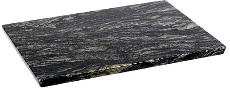 Koville Tagliere brasiliano in granito naturale per cucina, 40,6 x 30,5 cm, grande lastra di pietra fatta a mano per formaggio, salumi, pasticceria, regalo di nozze, regalo di inaugurazione della casa