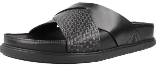 Clarks Torford Cross, Sandalias deslizantes Hombre, Black Leather, 44 EU