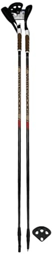 Whitewoods Unisex Adult Cross Trail-Glass/Touring Cross Country Nordic Ski Poles, 125cm - Black/Red