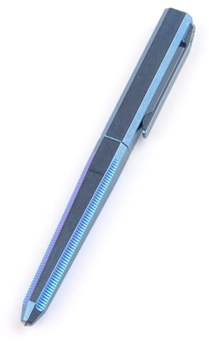 Hamans Stylo à bille en titane avec capuchon à clip 13,2 cm, stylo tactique compact EDC pour un transport quotidien