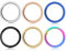 Woffoly 6 Stück Hoop Nose Ring Für Frauen Männer, 316L Surgical Steel Sleeper Ohrringe Septum Clickers Klappsegment, Hypoallergene Conch Lobe Piercing Daith Helix Gold Schmuck (18G 8mm)