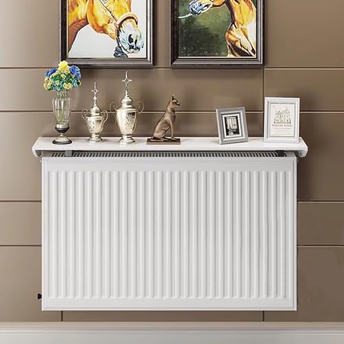 AHDFY Aluminiumlegierung heizkörper Regal,heizkorperregal ohne Bohren,35-170cm heizkorperregal weiB,Staubdichte Kühlerabdeckung,Geeignet für alle Heizkörper in Schlafzimmern,140cm