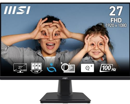 MSI Pro MP275 27 1920 x 1080 (FHD) 100Hz Free Sync HDMI VGA Port VESA Mount Tilt Speaker 1ms Black