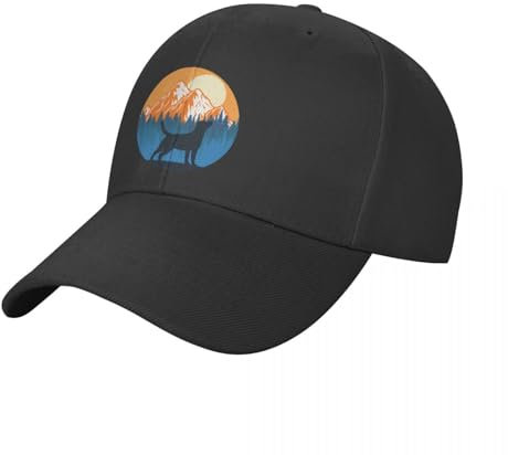 Basecap Labrador Hund Silhouette Sonnenuntergang Berg Wald Labrador Liebhaber Baseball Cap Golf Wear Anime Baseball Cap Männer Frauen
