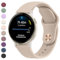 Mugust Armband für Vivoactive 5/3, Vivomove 3/HR/Luxe/Style, Forerunner 55/245/645, 20mm Silikon Armbänder Sport Verstellbares Ersatz Uhrenarmband, Milchtee Farbe