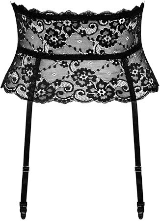 Cottelli Lingerie Damen Straps Spitze, Schwarz, M