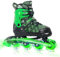 Nattork verstellbare Inlineskates für große Jungs - mit leuchtenden Rollen - Green Blade Rollschuh für Anfänger Größe 37 38 39 Alter 11 12 13 14 15