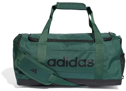 adidas Unisex Essentials Linear Duffel Bag, Collegiate Green/Black, S