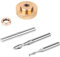 SpeTool Upcut - Kit di punte per fresa a spirale in ottone massiccio, 2 pezzi, gambo da 1/4, gambo da 1/8, con boccola, perno di allineamento collare per legno