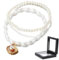 ZOPJUMA Bracelets de cheville Boho Hippie Pendentif Coquille Saint-Jacques à la main Chaîne de cheville Coquille Vintage Blanc Perle de riz Bijoux pour