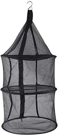 Obstkorb, goldener Hängekorb, Korb für Speisekammer, 40 × 40 × 2, 3-lagig, faltbar, hängende Kleidung, Trockennetz für Outdoor, Picknick, Reisen, Camping