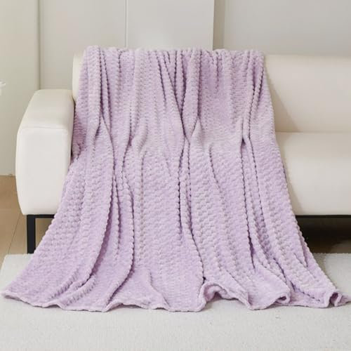 GREATOYAR Manta de Franela para Sofá, Manta de Franela para Cama, Manta para Mascotas, Mantas Ligeras, Extra Cálido, Sobrecama, Caliente, Transpirable para Otoño e Invierno, Caparazón Lila, 220X240cm